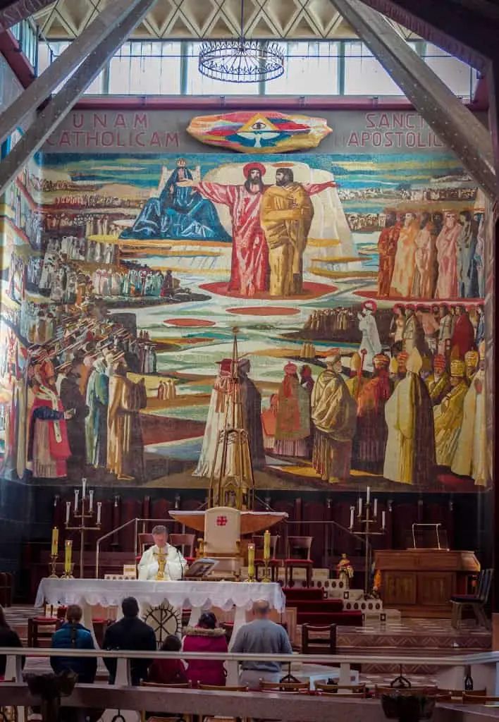 Mosaic behind the main altar